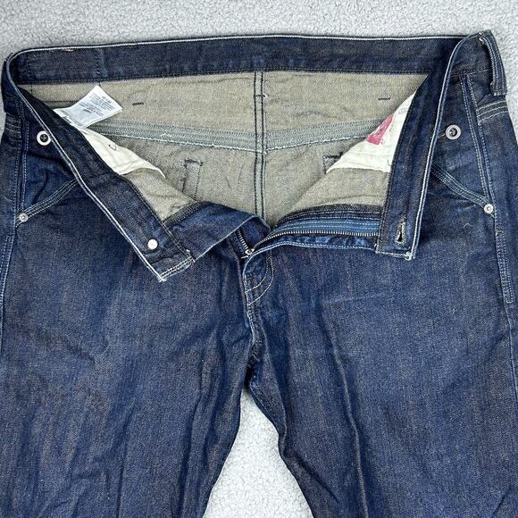Levi's 569 Straight Leg Jean Mens 38x30 Dark Blue Denim Loose Fit Zip Pocket - Picture 6 of 14